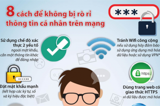 [Infographic] 8 cách để không bị rò rỉ thông tin cá nhân trên mạng