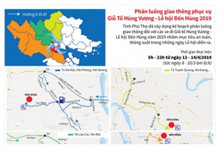 [Infographic] Phân luồng giao thông phục vụ Giỗ Tổ Hùng Vương - Lễ hội Đền Hùng 2019