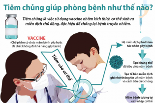 [Infographic] Tiêm chủng giúp phòng bệnh như thế nào?