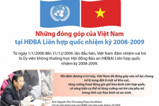 [Infographic] Những đóng góp của Việt Nam tại Hội đồng Bảo an Liên hợp quốc nhiệm kỳ 2008 - 2009