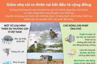 [Infographic] Giảm nhẹ rủi ro thiên tai bắt đầu từ cộng đồng