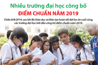 [Infographic] Chi tiết điểm chuẩn tuyển sinh đại học năm 2019 
