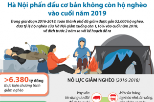 [Infographic] Hà Nội phấn đấu cơ bản không còn hộ nghèo vào cuối năm 2019