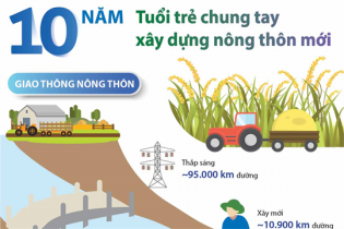 [Infographic] 10 năm tuổi trẻ chung tay xây dựng nông thôn mới