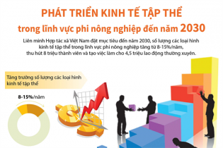 [Infographic] Phát triển kinh tế tập thể trong lĩnh vực phi nông nghiệp đến năm 2030