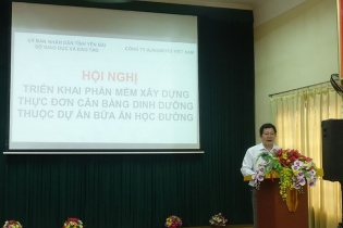 Yên Bái áp dụng phần mềm trong xây dựng thực đơn bán trú