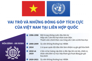 [Infographic] Vai trò và những đóng góp tích cực của Việt Nam tại Liên hợp quốc