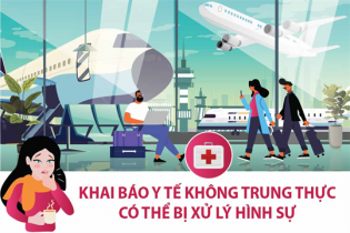 [Infographic] Khai báo y tế không trung thực có thể bị xử lý hình sự