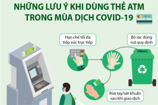 [Infographic] Những lưu ý khi dùng thẻ ATM trong mùa dịch COVID-19