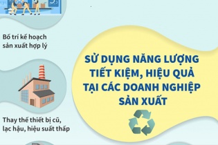 [Infographic] Sử dụng năng lượng tiết kiệm, hiệu quả tại các doanh nghiệp sản xuất
