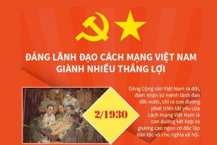 [Infographic] Đảng lãnh đạo Cách mạng Việt Nam giành nhiều thắng lợi
