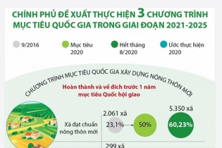 [Infographic] Chính phủ đề xuất thực hiện 3 chương trình mục tiêu quốc gia trong giai đoạn 2021 - 2025