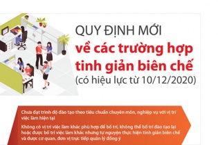 [Infographic] Quy định mới về các trường hợp tinh giản biên chế từ 10/12/2020