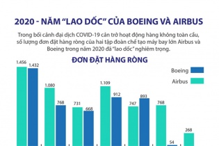 [Infographic] 2020 - Năm “lao dốc” của Boeing và Airbus