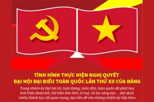 [Infographic] Tình hình thực hiện Nghị quyết Đại hội đại biểu toàn quốc lần thứ XII của Đảng