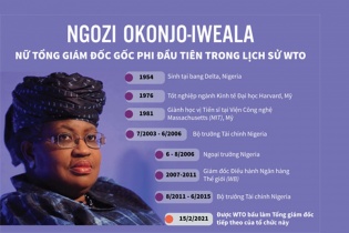 [Infographic] Ngozi Okonjo-Iweala - Nữ Tổng giám đốc gốc Phi đầu tiên trong lịch sử WTO