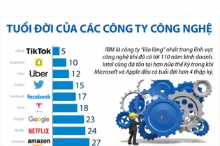 [Infographic] Tuổi đời của các công ty công nghệ