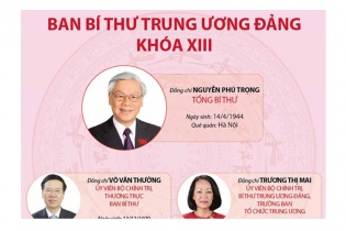 [Infographic] Ban Bí thư Trung ương Đảng khóa XIII