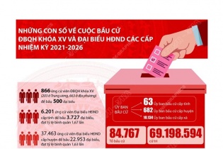 [Infographic] Những con số về cuộc bầu cử ĐBQH khóa XV và đại biểu HĐND các cấp nhiệm kỳ 2021 - 2026