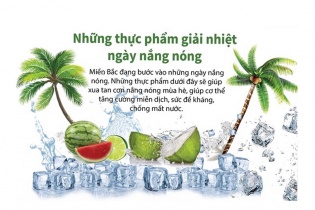 [Infographic] Những thực phẩm giải nhiệt ngày nắng nóng