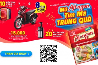 Cơn mưa giải thưởng cho ngày hè thêm vui cùng chương trình Mở Aji-ngon Tìm mã trúng quà