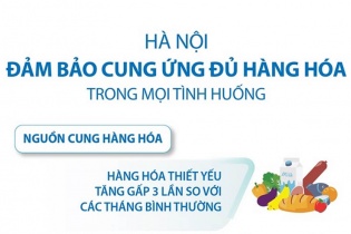 [Infographic] Hà Nội đảm bảo cung ứng đủ hàng hóa trong mọi tình huống