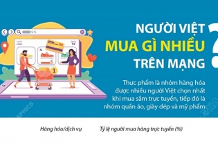 [Infographic] Người Việt lên mạng mua gì nhiều?