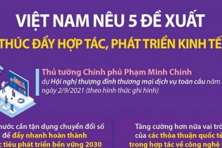 [Infographic] Việt Nam nêu 5 đề xuất để thúc đẩy hợp tác, phát triển kinh tế số