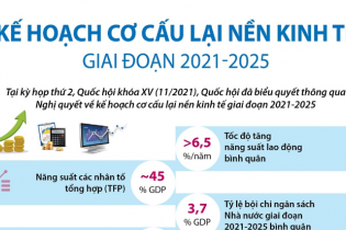 [Infographic] Kế hoạch cơ cấu lại nền kinh tế giai đoạn 2021-2025