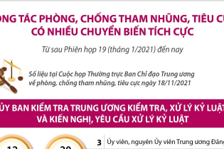 [Infographic] Công tác phòng, chống tham nhũng, tiêu cực có nhiều chuyển biến tích cực