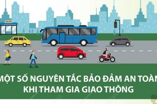 [Infographic] Một số nguyên tắc bảo đảm an toàn khi tham gia giao thông
