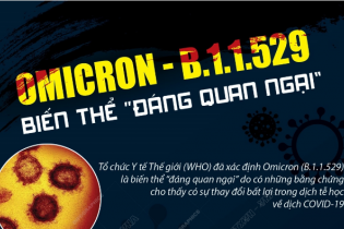[Infographic] Omicron - B.1.1.529: Biến thể “đáng quan ngại”