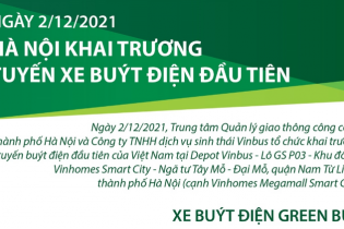 [Infographic] Hà Nội khai trương tuyến xe buýt điện đầu tiên