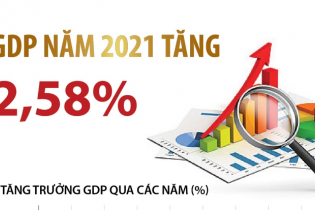 [Infographic] GDP năm 2021 tăng 2,58%