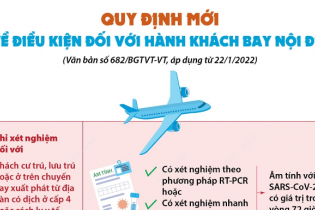 [Infographic] Quy định mới về điều kiện đối với hành khách bay nội địa