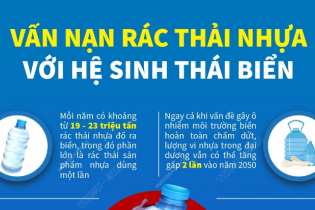 [Infographic] Vấn nạn rác thải nhựa với hệ sinh thái biển