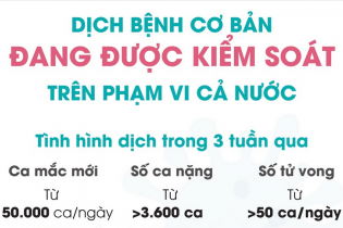 [Infographic] Dịch bệnh cơ bản đang được kiểm soát trên phạm vi cả nước