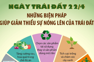 [Infographic] Ngày Trái đất 22/4: Những biện pháp giúp giảm thiểu sự nóng lên của Trái đất