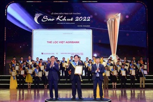 Thẻ Agribank Lộc Việt giành giải thưởng Sao Khuê 2022 