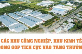 [Infographic] Các khu công nghiệp, khu kinh tế đóng góp tích cực vào tăng trưởng