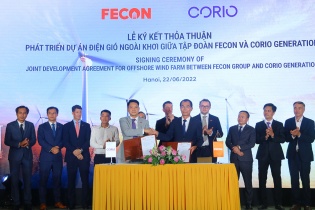 Corio Generation hợp tác cùng FECON tại dự án điện gió ngoài khơi Bà Rịa - Vũng Tàu