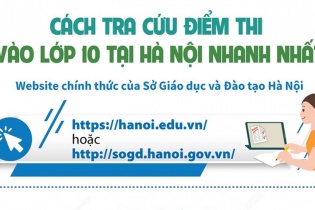 [Infographic] Cách tra cứu điểm thi vào lớp 10 tại Hà Nội nhanh nhất