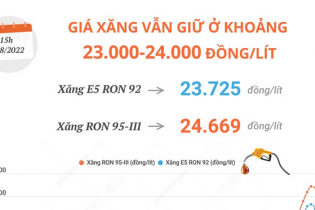 Giá xăng vẫn giữ ổn định trong khoảng 23.000-24.000 đồng/lít