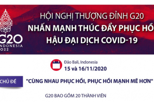 Hội nghị thượng đỉnh G20 nhấn mạnh thúc đẩy phục hồi hậu đại dịch Covid-19