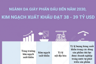 Ngành da giày phấn đấu đến năm 2030, kim ngạch xuất khẩu đạt 38 - 39 tỷ USD