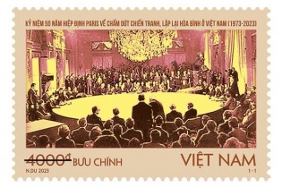 Phát hành bộ tem "Kỷ niệm 50 năm Hiệp định Paris về chấm dứt chiến tranh, lập lại hòa bình ở Việt Nam"