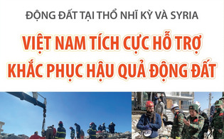 Việt Nam tích cực hỗ trợ Thổ Nhĩ Kỳ, Syria khắc phục hậu quả động đất