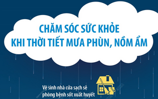 Chăm sóc sức khỏe khi thời tiết mưa phùn, nồm ẩm