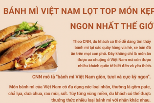 Bánh mì Việt Nam lọt Top món kẹp ngon nhất thế giới