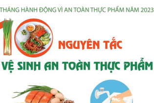 Tháng hành động vì an toàn thực phẩm năm 2023: 10 nguyên tắc vệ sinh an toàn thực phẩm